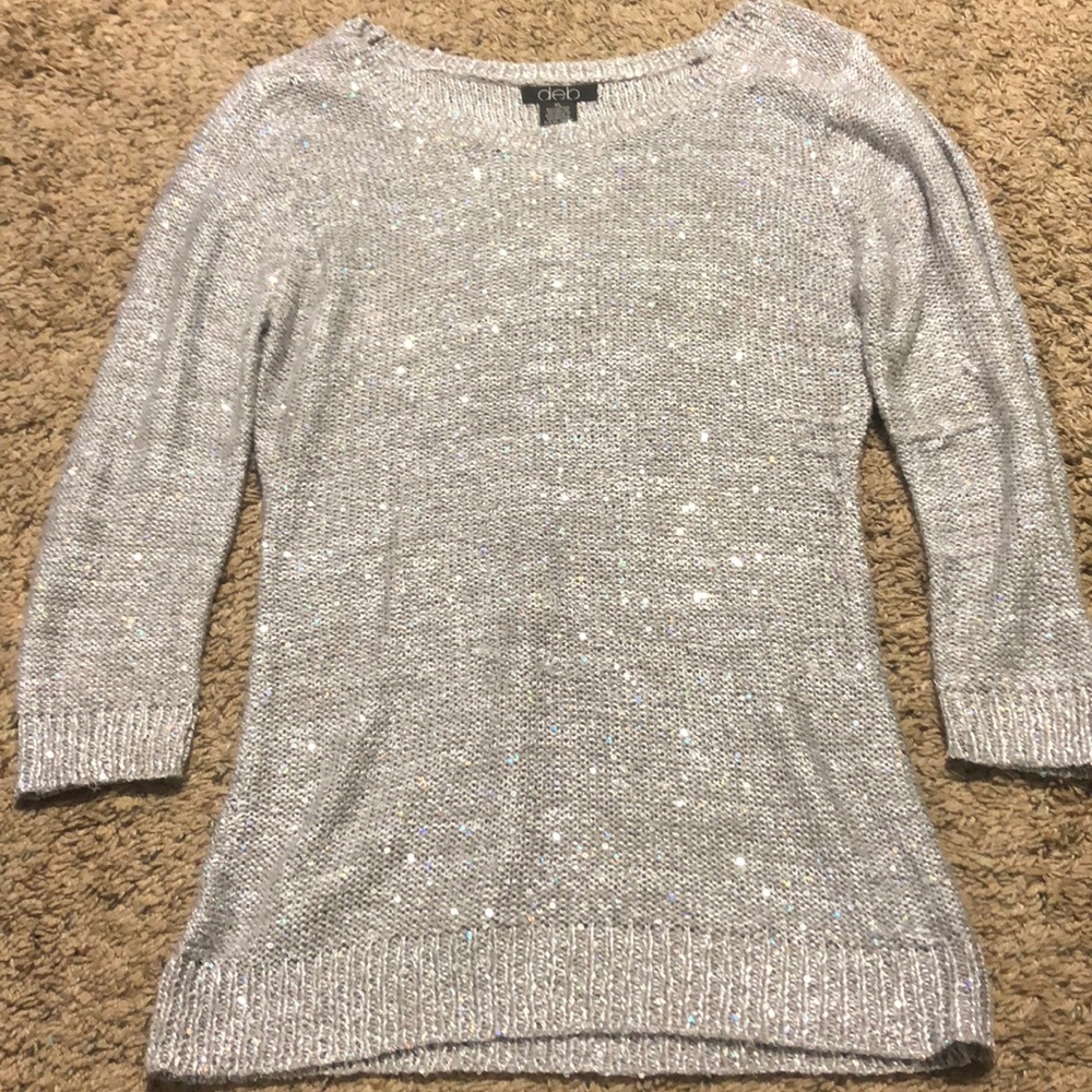 Silver sparkly sweater